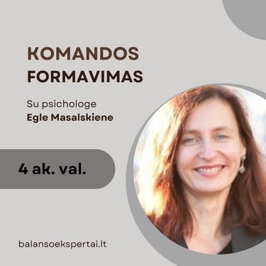 komandos formavimo mokymai