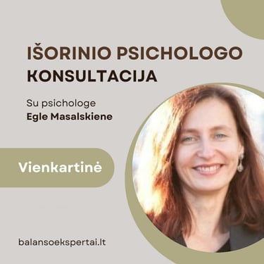 Vienkartinė išorinio psichologo konsultacija 