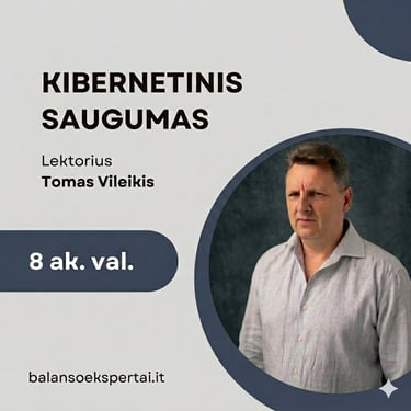 Kibernetinio saugumo mokymai 8 ak. val. 