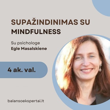 Mindfulness programa 4 ak. val. 