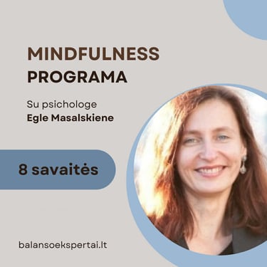 Mindfulness programa 8 savaitės