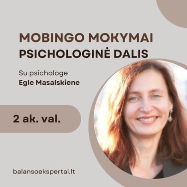 smurto ir priekabiavimo mokymai psichologine dalis 