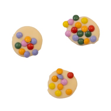 Schijfjes met smarties wit en melk