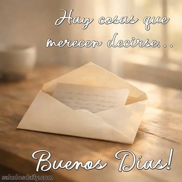 Sobre ligeramente abierto con una carta escrita a mano sobre una mesa de madera, iluminado por luz 