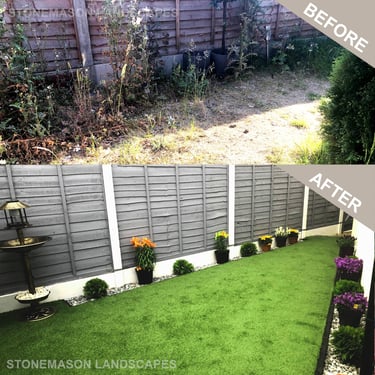 Tiny Triangle Small Garden Makeover