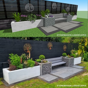 Ultra Modern Grey Split Face Garden Concept Design To Reality
