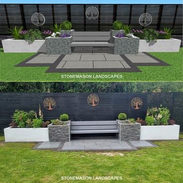 Ultra Modern Grey Split Face Garden Concept Design To Reality