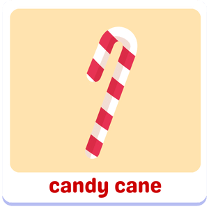 candy cane | Christmas kids vocabulary