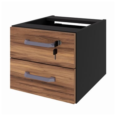 GAVETEIRO SUSPENSO COM DUAS GAVETAS E TRANCA