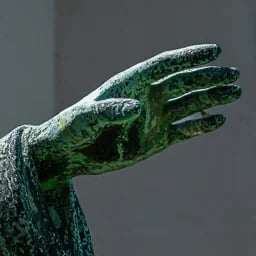 Close up on the hand of brother Julianus.