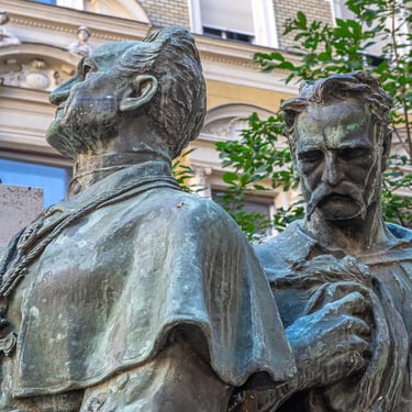 Abbot János Molnár and a peasant are shown, representing Zichy’s political legacy and the People’s Party.