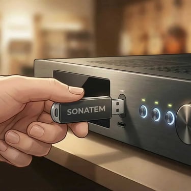 Pack musical USB avec musique d'ambiance pour professionnel sans abonnement.