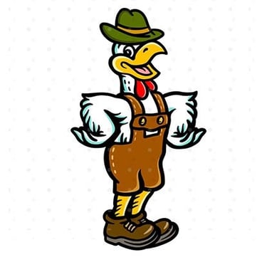 Wurstfest chicken dance, chicken dancing in traditional German clothes, new braunfels stickers