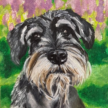 original oil painting pet portrait custom dog