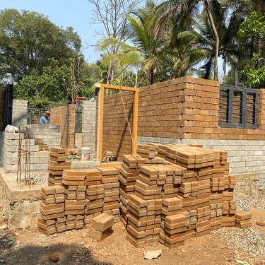 interlocking bricks contraction