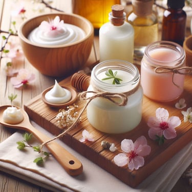 a variety of different types of body care products