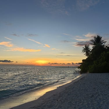 coucher de soleil maldives