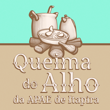 Logo da I Queima do Alho da APAE de Itapira de 2024