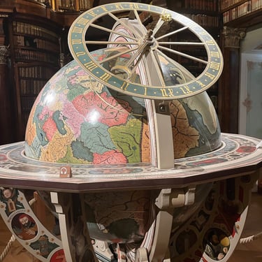 Globe in the Stiftsbibliothek in the Abbey of St. Gall in St. Gallen Switzerland