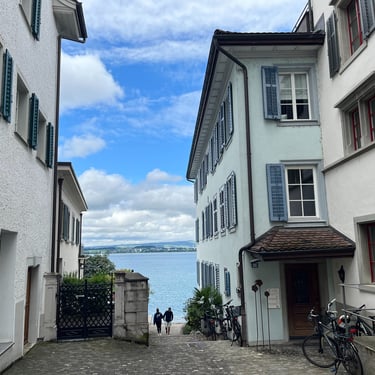 Ramps lead straight to the water in the Zug Old Town