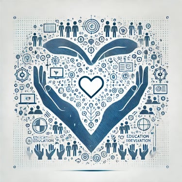 hands coming together to form a heart.