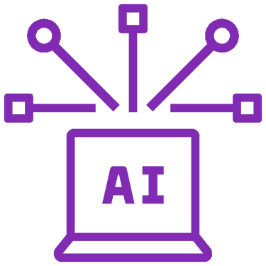 Laptop mit KI-Netzwerk-Symbol – steht für aktuelle und leistungsstarke KI-Tools im Workshop.