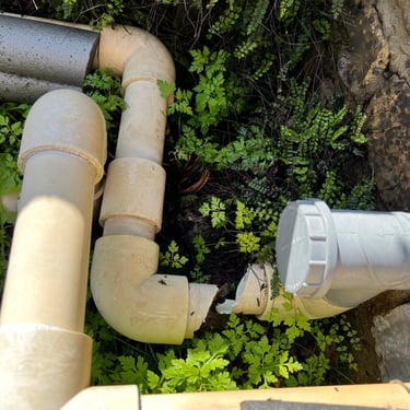 Swimming pool filter pipework cracked and split after freezing during the winter because it was not drained down