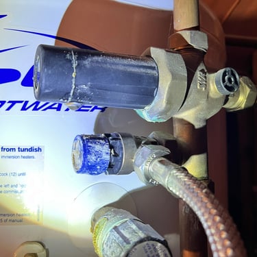 Leaking  pressure reducing line strainer valve