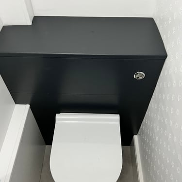 Bespoke concealed cloakroom vanity toilet. Full maintenance access