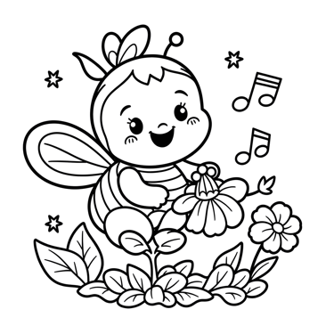 Alvey Starr Bee Coloring Book Image 1