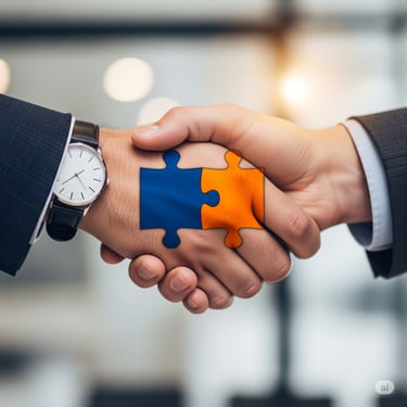 Symbol of dedicated business partner