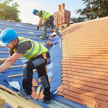 Another roof in the process of being completed on time