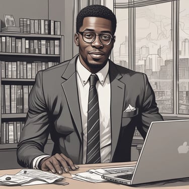 man wearing black suit