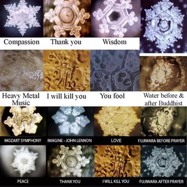 Exemples de photographie de Masaru Emoto