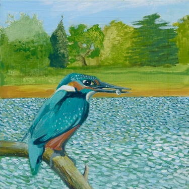 Kingfisher with fish