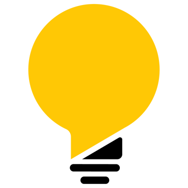 Speech Bubble Inside Lightbulb Icon
