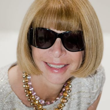 a smiling Anna Wintour portrait
