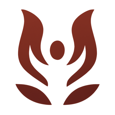 Rood logo-symbool dat relatie en connectie symboliseert.