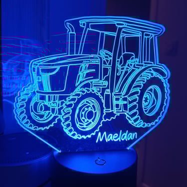 lampe veilleuse led enfant tracteur personnalisée