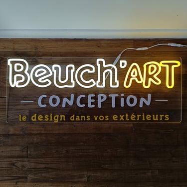 beuchart néon flexible vinyle segré angers chateau gontier gravure laser