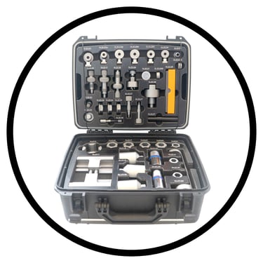 a tool kit with tools and tools in a black case