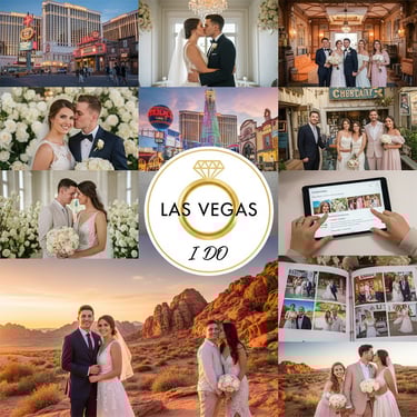 a wedding photo of a las vegas wedding