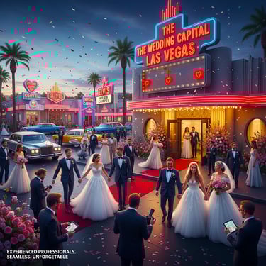a wedding party in las vegas