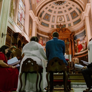 Les mariés à l'Eglise de Grand-Rechain