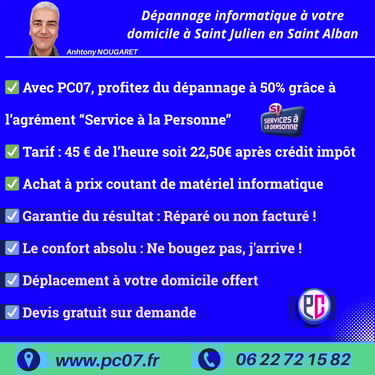 depannage ordianteur a saint julien saint alban