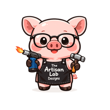 The Artisan Lab Designs mascot Milo illustrated in a minimalist style