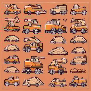 a set of different types of vehicles with different types of vehicles