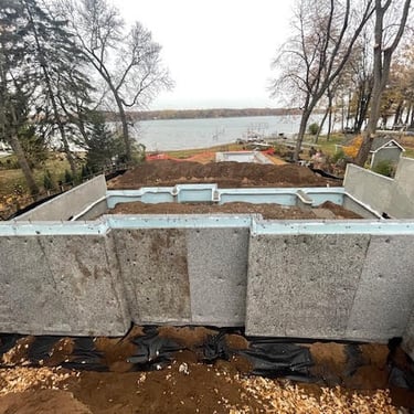 excavation for basement of a residential home