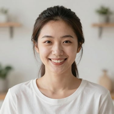 woman wearing black crew-neck shirt