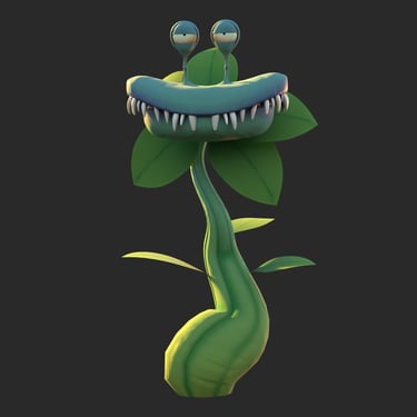 Carnivor plant stylised - Character Design 3d